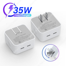 For iPhone 14 13 12 11 Pro XR PD Fast Charger Plug 35W USB-C Power Adapter Block picture
