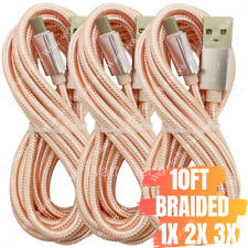 3/6 Pack USB Fast Charger Cable 10Ft for iPhone 14 13 12 11 X Charging Data Cord picture