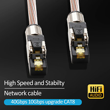 Hifi Cat.8 Ethernet Cable Hi-end OCC Silver Mixed 10GB Transmission Network Line picture