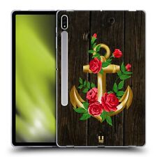 HEAD CASE DESIGNS ANCHORS AND FLORALS SOFT GEL CASE FOR SAMSUNG TABLETS 1 picture