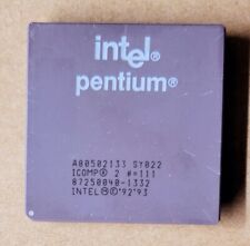 Intel SY022 Pentium 133MHz Vintage Ceramic / Gold CPU Processor A80502-133 picture