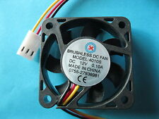 10 pcs Brushless DC Cooling Fan 12V 4010S Blades 40x40x10mm 3pins Sleeve Bearing picture