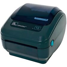 Zebra GX420d Direct Thermal Ethernet USB Label Printer with Cables Power Supply picture