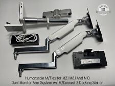 Humanscale M/Flex Dual Monitor Arm System w/ M/Connect 2 Docking Station+Cables picture