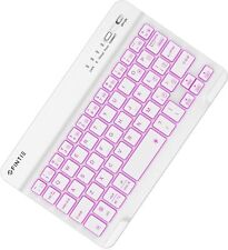 7 Inch Ultrathin (4mm) Wireless Bluetooth Keyboard 7 Color Backlit Rechargeable picture
