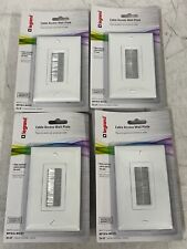 CASE OF 4 On-Q/Legrand Cable Access Wall Plate, White WP1014-WH-V1 picture