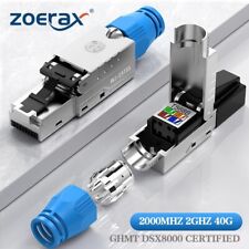 ZoeRax 10pcs Cat6a Cat7 Cat8 Ethernet Cable Connector RJ45 Metal Tool Free picture
