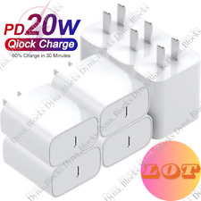 1-1000X Lot 20W PD Fast Charger For iPhone 14/13/12/15/11 USB Type C Cube Plug picture