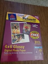 Avery 4x6 Glossy Digital Photo Paper 15 Sheets 45 Prints Software Included NEW picture