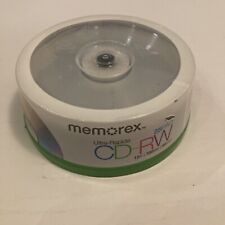 Memorex 25 Pack High Speed CD-RW Rewritable 12X 700MB 80min BLANK CDs NEW SEALED picture