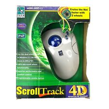 VTG 90s A4 Tech WWT-13 Scroll 4D TrackBall Large Mouse NOS picture