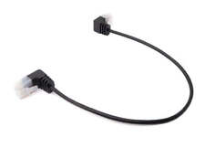 Lan Cable 9 13/16in RJ45 8P8C Stp Cat6 Plug To Plug Angle Adapter Black Cover picture