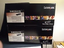 Lexmark X463X41G X463-464-466 EXTRA HIGH YIELD TONER BLACK BRAND NIB LOT OF 2 picture