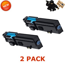 2 x Cyan Toner Cartridge for Dell C2660dn C2665dnf C2660 C2665 593-BBBT 488NH picture