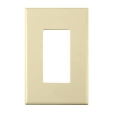 Construct Pro Single Gang Wall Plate with Screwless Face (Ivory) picture