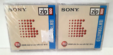 2 Sony Zip 100 IBM Formatted 100MB Disk for Zip Drives  Still Sealed in Package picture