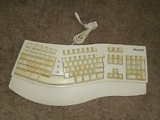 Vintage Microsoft Natural Corded Vtg Keyboard Works Great picture