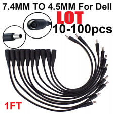 1FT DC/AC Power Charger Converter Adapter Cable 7.4mm To 4.5mm For Dell Lot picture