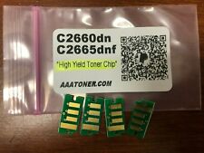 4 x Toner Chip (BCMY) for Dell C2660dn, C2665dnf Color Laser Printer Refill picture