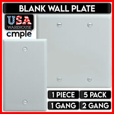 Blank Wall Plate No Device Cover Single Dual 1- 2-Gang Standard Face Plate White picture