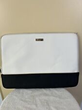 Kate Spade 15” Black/White Zip Around Padded Computer Case, Pre-Owned picture