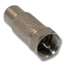 RCA Female to F-type (Coax) Male Adapter - Nickel Plated picture