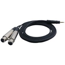 New Pyle PCBL38FT6 6 Ft 12 Gauge 3.5mm Male To Dual XLR Female Cable picture