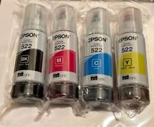 Epson 522 Black/Cyan/Magenta/Yellow Ink Cartridge Refill, 4 Pack EXP 03/2027 picture