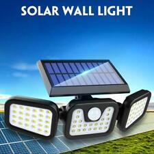 74 LED 3 Head Garden Solar Lights Outdoor Fence Security Motion Sensor Lamp picture