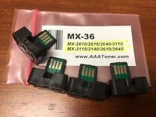 4 Toner Chip for Sharp (MX-36) MX-2610/2615/2640/3110/3115/3140/3610/3640 picture