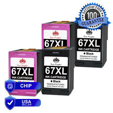 67XL High Yield Black Tri-color Ink Cartridge for HP 67 XL ENVY Deskjet Printer picture