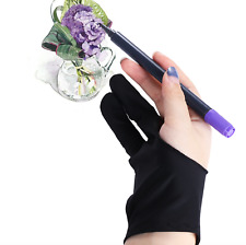 Two Finger Anti-fouling Glove Drawing & Pen Graphic Tablet Pad For Artist Black picture