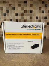 USB2106S STARTECH COMPACT BLACK USB 2.0 TO 10/100 MBPS ETHERNET NETWORK B4-2 picture