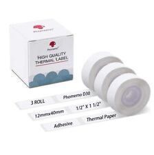 D30 Adhesive White Label Paper 1/2
