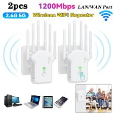 2X Wifi Range Internet Extender 1200Mbps Wireless Repeater Signal Booster Router picture