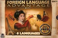 Foreign Language Advantage 2001 + Manual 5-Disc Set PC CD learn spanish german + picture