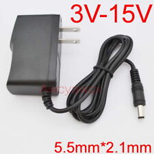 DC 3V 4.5V 5V 6V 7.5V 8V 9V 10V 12V 15V 500mA 1A power adapter supply 5.5mm US picture