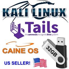 Tails 6.1 Kali 2024.1 CAINE 13 Cyber Security Multiboot 32Gb Live USB Linux picture