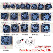 Lot of 10pcs Brushless DC Cooling fans 2pin 5V 12V 24V multi Sizes 2507 to 8025 picture
