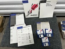 Vintage CLARIS MacWrite II for Mac Floppy Disks & Manuals picture