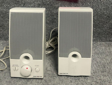 Sound Force 300 Stereo Speakers Pair, Booster Bass Treble In White With Adapter picture