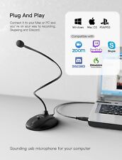 USB Computer Microphone, Plug &Play Desktop Condenser PC Laptop Mic,Mute Button picture