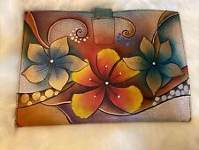 ANUSCHKA Floral Tablet IPAD CASE HOLDER Hand Painted Leather 11