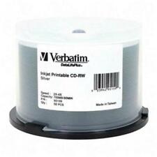Verbatim DataLifePlus 4x CD-RW Media 700MB Ink Jet Printable 120mm Standard 9... picture