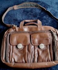 McKlein Brown Handcrafted Leather Briefcase Laptop Messenger Bag  17