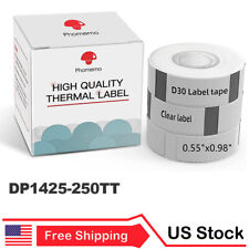 14x25mm Transparent Label Maker Tape Sticker Thermal Paper Self-Adhesive For D30 picture