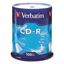 Verbatim 94554 CD-R 700 MB/80 min Recordable Disc - Silver (100/PK) New picture