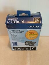 Brother LC103BK XL 2-Pack Genuine New OEM Open Box Dated 2023 Sealed Cartridges picture