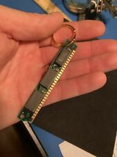 Vintage Computer Memory Keychain Gold 30-Pin 3-Chip SIMM RAM Mac PC Keyring picture