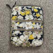 Vera Bradley E-Reader Sleeve Tablet Case Black Yellow Floral Quilted 14.5